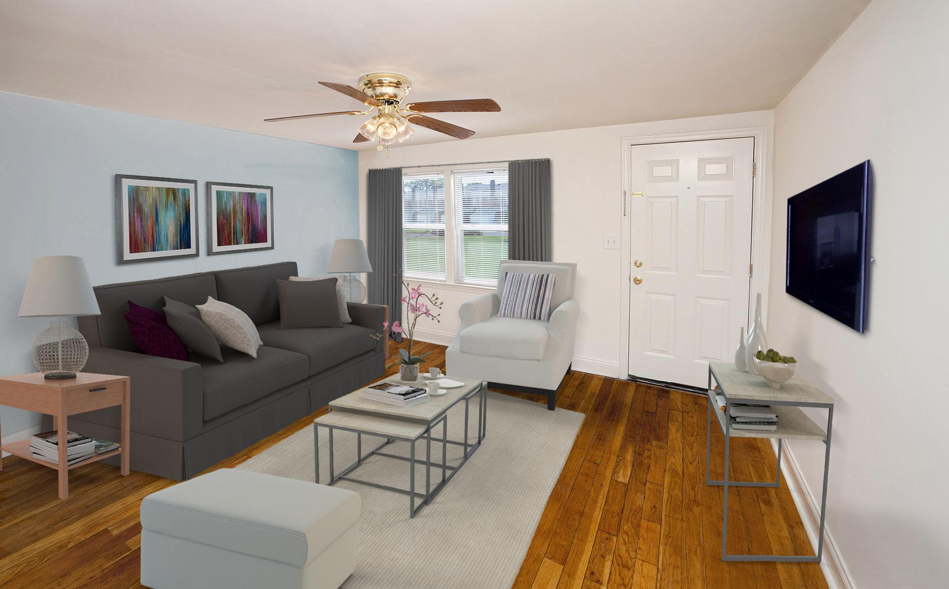  Living Room in the Silver Townhome 